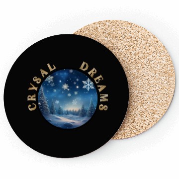 Discover Winter's Embrace - A Crystal Clear Dream Coasters