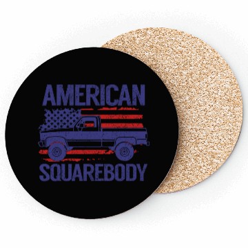 Discover Classic C10 American Square Body Truck USA Flag Coasters