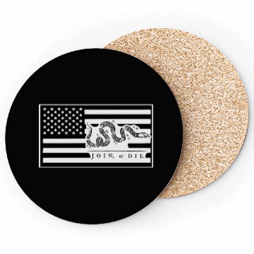 Discover Join Or Die Flag 1776 LIKE US ON FACEBOOK # Coasters