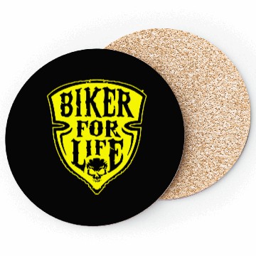 Discover Biker For Life Shield LIKE US ON FACEBOOK # Coasters