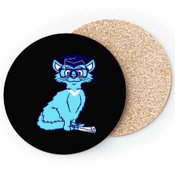 Discover College Degree Cat School-leaving Certificate Pass Coasters