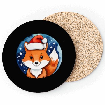 Discover Fox Christmas Watercolor Coasters