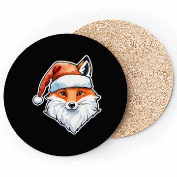 Discover Fox Christmas Watercolor Coasters