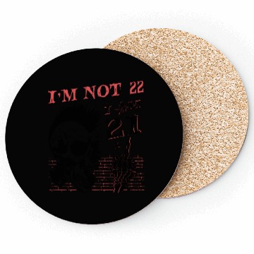 Discover I Am 21 Plus Middle Finger - 22nd Birthday Coasters