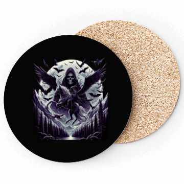 Discover Black Gothic Death with Evil Spirit Coasters