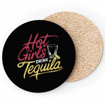 Discover Hot Girls Drink Tequila 6 Coasters
