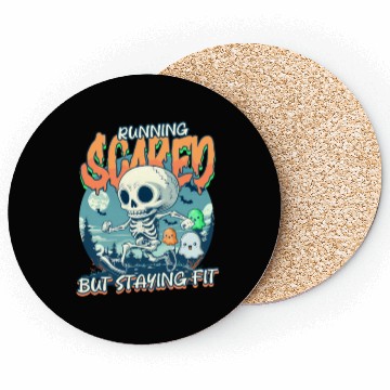 Discover Halloween Runner Running Scared But Staying Fit Coasters