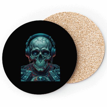 Discover monochromatic - Skull DJ Coasters