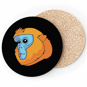 Discover Monkey Lover Golden Snub Nosed Monkey Face Coasters