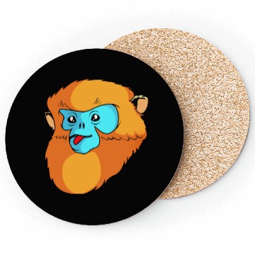 Discover Cute Monkey Face Golden Snub Nosed Monkey Lover Coasters