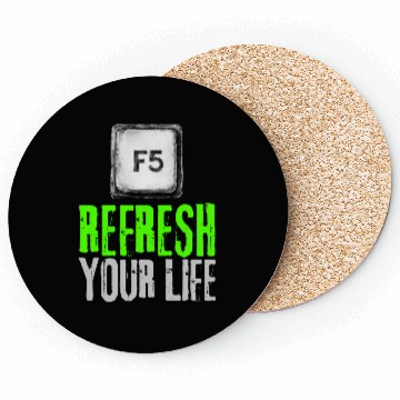 Discover Computer Keyboard F5 Refresh Your Life Coasters