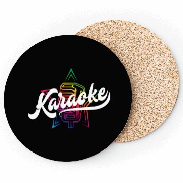 Discover Colorful Karaoke Microphone Design Coasters