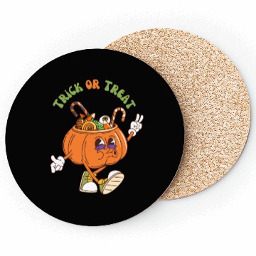 Discover Groovy Pumpkin-Trick or Treat. Coasters