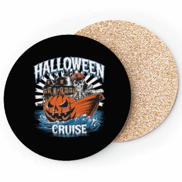 Discover Halloween Cruise skull Coasters