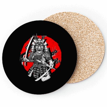 Discover Kanji Katana Oni Demon Ninja Samurai Coasters