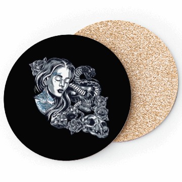 Discover Blessed Chicano Vintage Street Art Graphic Coasters