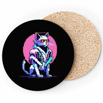 Discover Cyberpunk Blade Cat Coasters