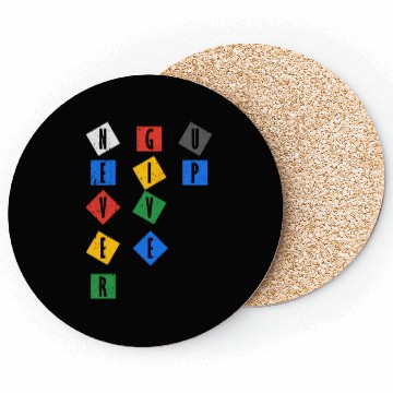 Discover Never Give UP Color Coasters