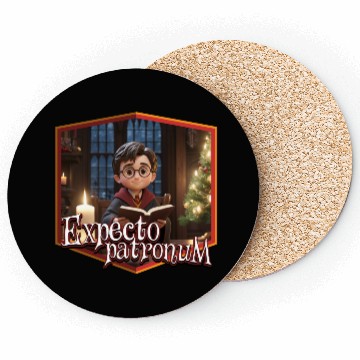 Discover Magical christmas expecto patronum wizard Coasters