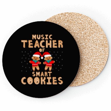 Discover Music Teacher Of Smart Cookies Christmas Pajamas Coasters
