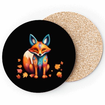Discover Fall Fox Alebrije Coasters