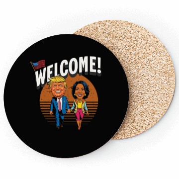 Discover donal trump & kamala harris Coasters