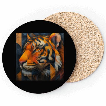 Discover Cubist Tiger Coasters