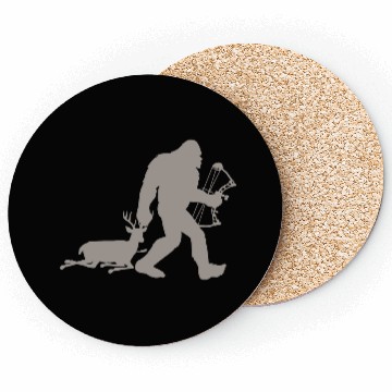 Discover Bigfoot Sasquatch Deer Hunter Coasters