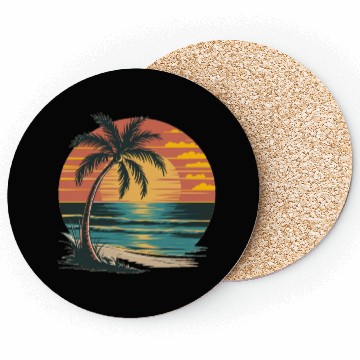 Discover Tropical Sunset Bliss Coasters