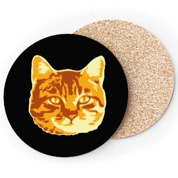 Discover Cool Pretty Cat Head Realistic Looking Face Design Coasters