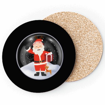 Discover Santa’s Joy: Christmas Snow Globe Coasters