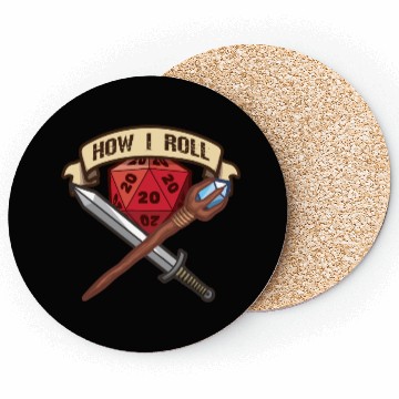 Discover RPG Gaming How I Roll Adventure Magic Dungeon Coasters