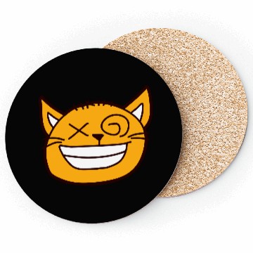 Discover Crazy Cat Weird Funny Eyes Cool Grimace Cartoon Coasters