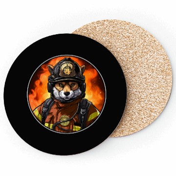 Discover Fox Firefighter Coasters