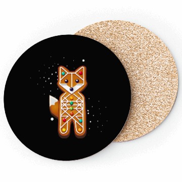 Discover Fox gingerbread style - creative Christmas motif Coasters
