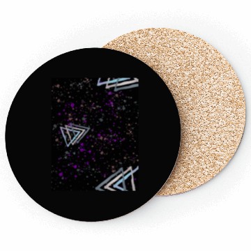 Discover Abstract Purple Triangles Coasters