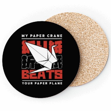 Discover My Paper Crane Beats Your Paper Plane Owl Folding Coasters