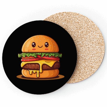 Discover Happy Burger Delight Coasters