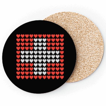 Discover Switzerland HEARTS Flag Coasters
