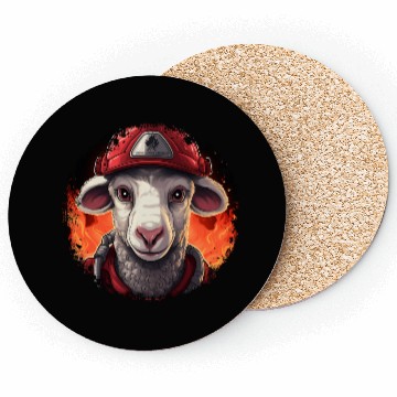 Discover Sheep Firefighter Coasters