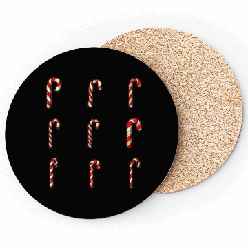 Discover christmas cheer candy cane Coasters