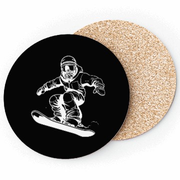 Discover Snowboarding Guy Sketch Coasters