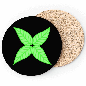 Discover Small Star Leaf Green Pretty Autumn Nature Leaflet Coasters