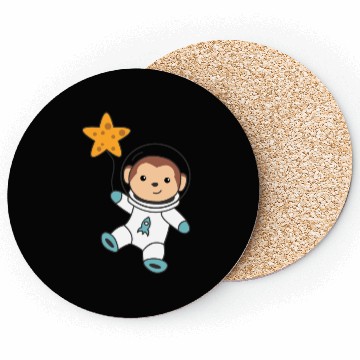 Discover Cute Space Monkey Astronaut Universe Coasters