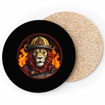 Discover Lion Firefighter Coasters