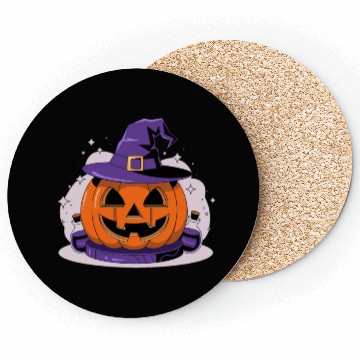 Discover Witchy Jack-O'-Lantern Coasters