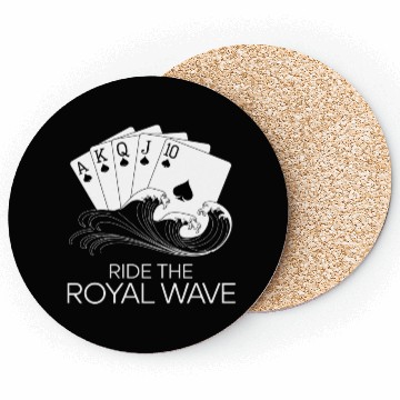 Discover Texas Hold'em Ride The Royal Wave Poker Apparel Coasters