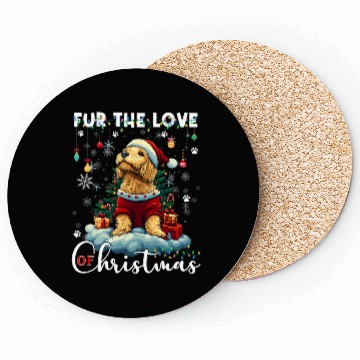 Discover Golden Retriever Christmas Tree Decorations Dog Coasters