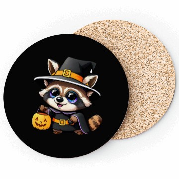 Discover Witchy Raccoon Coasters