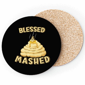 Discover Blessed & Mashed - A Punny Thanksgiving Design Coasters